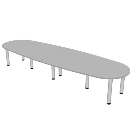 Skutchi Designs 45 in W, 144 in L, 29 in H, Engineered Wood Top, Grey HAR-BOVL-46143-PT-01